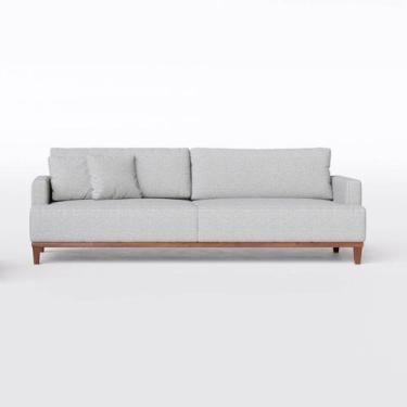 Imagem de Sofá Living Doha 1,78m em Linho Aston Cinza - Home Mobily