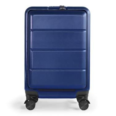 Imagem de Mala de Bordo 10 Kg ABS Rígida Atenas com Rodinhas 360º Balança Analógica Azul