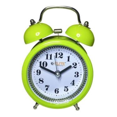 Imagem de Relógio Despertador Analógico Verde Retrô Vintage