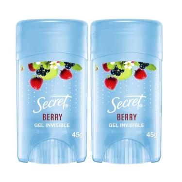 Imagem de Kit 2 Desodorante em Gel Invisible Secret 45g Clear Berry