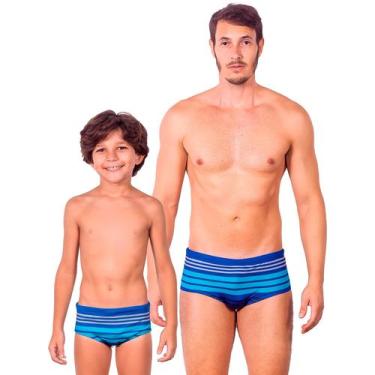Imagem de Combo pai e filho par sungas parallels proteção uv 50+ kauna, 12