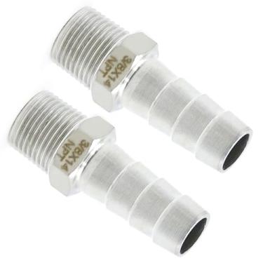 Imagem de laffoonparts Pacote com 2 conectores de acoplador adaptador macho NPT de 1/10.2 cm x 3/20.3 cm, acessórios para fermentação caseira de aço inoxidável para água, combustível e ar
