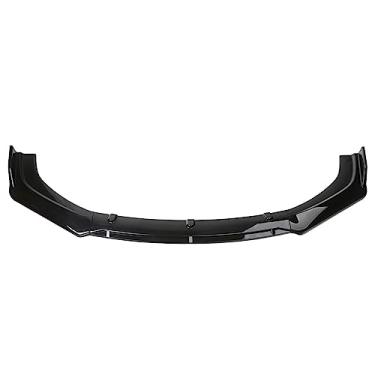 Imagem de LAICY 3PCS compatível com Hyundai Veloster 2012-2021 carro pára-choque dianteiro lábio divisor corpo kit queixo spoiler anti risco difusor lábio guarnição barragem(Glossy Black)