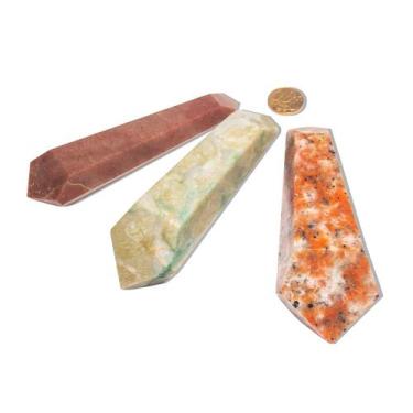 Imagem de Kit 3 Biterminado Misto Pedra Gerador Sextavado Tipo C - CristaisdeCur