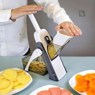 Imagem de Cortador Fatiador Mandoline Multifuncional 5 Funções Ralador para Cort