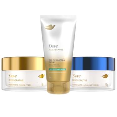 Imagem de Kit Dove Regenerative Gel de Limpeza Facial Pele Oleosa e Acneica 150ml + Hidratante Diurno FPS 30 50g + Hidratante Noturno 50g (3 Produtos)