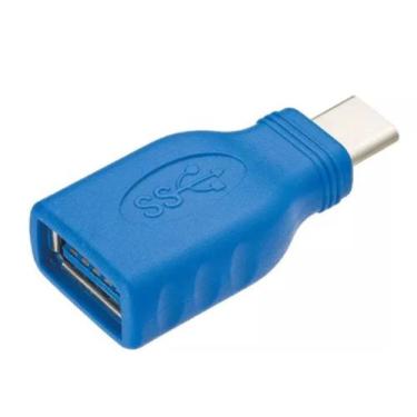 Imagem de Adaptador usb tipo c 3.0 macho / usb fêmea otg - kit 10pçs - TEBERA