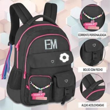 Imagem de Mochila Feminina Escolar Juvenil Estilosa Super Linda Reforçada Elemoo Espetacular-Feminino