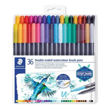 Imagem de Caneta Brush Dual Staedtler Marsgraphic Watercolour 36 Cores