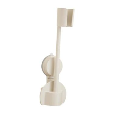 Imagem de harayaa Rack de armazenamento de secador de cabelo preguiçoso Mãos grátis Rack de armazenamento Altura e ângulo ajustáveis ​​para uso diário de uso diário, Creme Branco