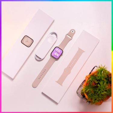 Imagem de Relógio inteligente Watch9 ProMax Rosa NFC GPS Alta definição Smartwat