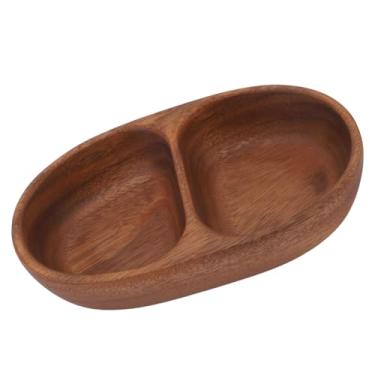 Imagem de Bandejas de Madeira, Bandeja de Madeira Esculpida à Mão para Salada, Sobremesa, Frutas, Charcutaria, Presentes de Casamento, Decoração de Casa para Qualquer Ocasião (Oval de