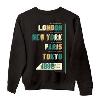 Imagem de Moletom Unissex Grosso Gola Redonda  Punho Com Ribana Confortavel Blusa de Frio Flanelada Macia-Unissex