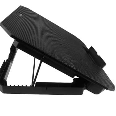 Imagem de Suporte Para Notebook Com Cooler Duplo Silencioso Com 8 Níveis de Ajuste Ergonômico Premium