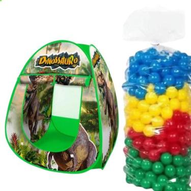 Imagem de Toca Barraca Infantil Dinossauro Verde Dobrável Menino - DM TOYS