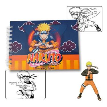 Imagem de Livro de Colorir Estilo Bobbie Goods NARUTO Capa Dura Holográfica 50 D