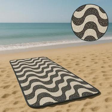 Imagem de Tapete Esteira de Praia Impermeável Copacabana Dobrável 150x70cm - Vil