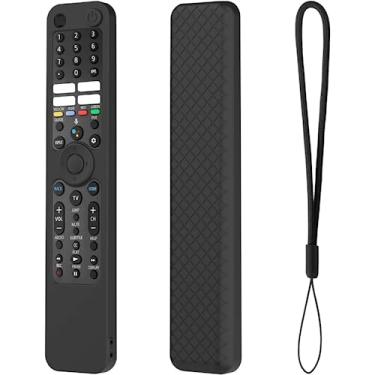 Imagem de USTIYA Capa para controle remoto Sony TV 4K RMF TX600C/P/U/E MG3-TX520U capa de silicone à prova de choque Funda (Preta)