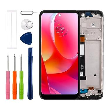 Imagem de [Novo] [com moldura] Duotipa LCD Display Touch Screen Digitalizador Substituição para Motorola Moto G Power 2022 XT2165 XT2165-5 XT2165DL XT2165-3 com kit de ferramentas de reparo técnico - preto (não