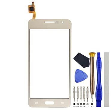 Imagem de SM-G530F Tela digitalizadora sensível ao toque de substituição para Samsung Galaxy Grand Prime Gold 12.7 cm com kit de ferramentas grátis e adesivo (não LCD)