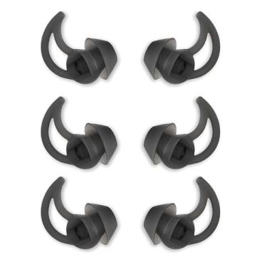 Imagem de MQIMY Pontas de substituição de silicone para fones de ouvido compatíveis com Bose QC20 QC20i SoundSport SIE2i IE2 IE3, pontas de borracha, 3 pares grandes