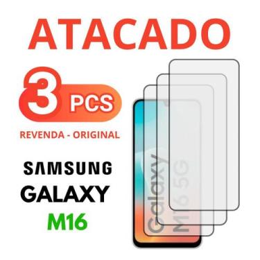 Imagem de Kit 3 Peliculas Vidro 3D Compativel Para Samsung Galaxy M16 - Generica