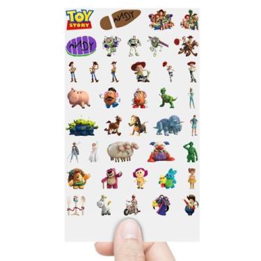 Imagem de Cartela 40 Adesivos Toy Story Woody Buzz Lightyear DTF UV - Graviarte