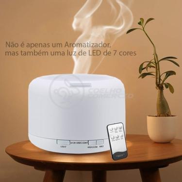 Imagem de Aromatizador Umidificador Eletrônico Luz De Led Rgb 300ml 6