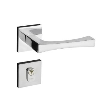 Imagem de Fechadura Vivaldi Cromada Roseta Quadrada 40mm Pado Externa