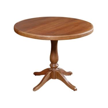 Imagem de Mesa De Jantar Redonda Rústica 1,30M Madalena - Castanho - Marrom