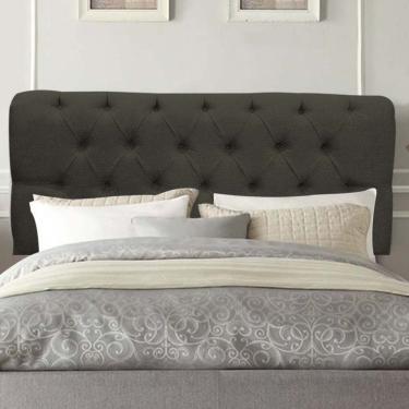 Imagem de Painel Estofada Paris 160cm Queen Size Para Cama Box Quarto Linho Marrom - Gat Magazine