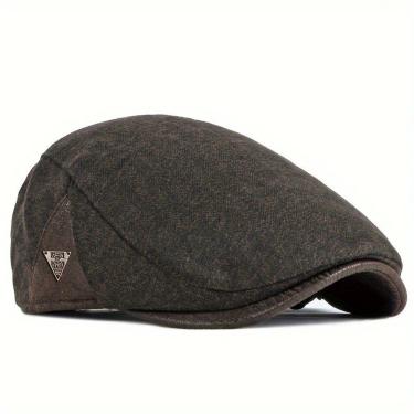 Imagem de Boina De Outono Masculino Retro Ivy Estilo Gatsby Ajustável E Elegante Marrom