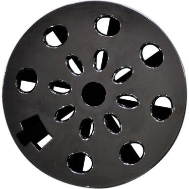 Imagem de Kit Com 3 Grelha Redonda Com Diâmetro De 9,7cm E Com Anti-inseto Em Abs Modelo Ii Astra Cromado