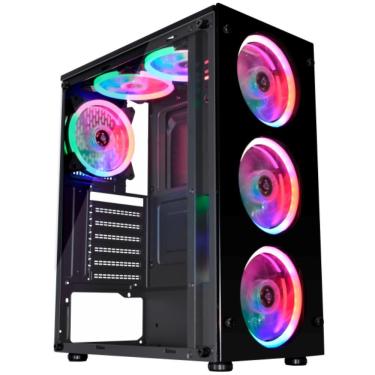 Imagem de Gabinete Gamer Kmex Cg-a1tp Led Rgb