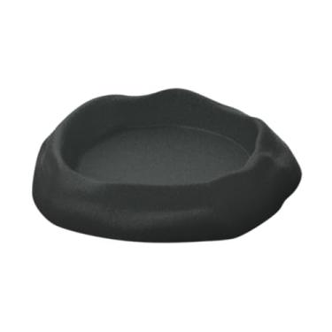 Imagem de WeiLaiKeQi Prato de água para répteis, prato de alimentação, pequeno, raso, decoração de terrário, bandeja para beber, escorpião, gecko, lagarto, anfíbio, caixa, Cinza