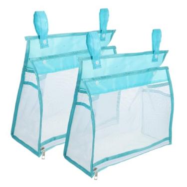Imagem de Luxshiny 2Peças Organizador de Brinquedos de Banho Bolsa de Malha Multifuncional Armazenamento de Brinquedos Adolescentes Prático e Espaçoso