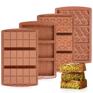 Imagem de Molde de barra de chocolate KASHME Deep Dubai com 10 Snap+ Pyramid
