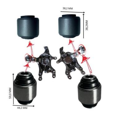 Imagem de Kit Bucha Hidráulica Manga Eixo IX30, IX35, Sportage, Sonata e muito o