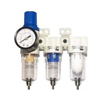 Imagem de Filtro Ar com Regulador  1/4 Odontologico Conjunto 3pc Stondp14 - Stee