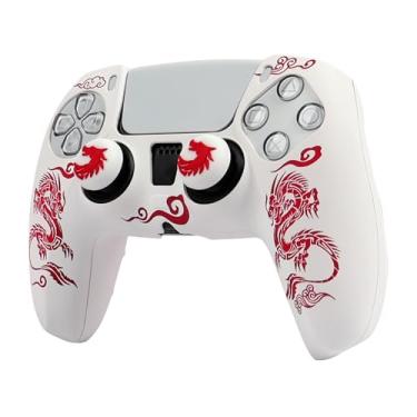 Imagem de RALAN Capa Protetora De Silicone Para Controle Dragon Ps5, Antiderrapante, Compatível Com Controles Playstation 5, 2 Protetores Polegar