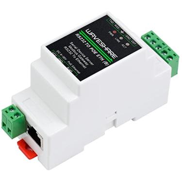Imagem de waveshare Adaptador Conversor Ethernet Rs232 Para Rj45 Com Função Poe, Servidor Serial Montagem Em Trilho, Transmissão De Dados Transparente Bidirecional Entre E Ethernet, Suporte Modbus Mqtt Tcp/Ip