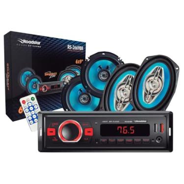 Imagem de Kit Auto Rádio c/ 1 par de Alto Falante 6.5" e 1 Par de Alto Falante 6x9" Roadstar - RS2669BR MI