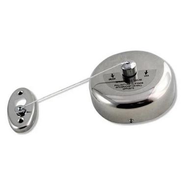 Imagem de Varal Retrátil Aço Inox 2,9m Robe Banheiro Hotel Pousada Cor Cromado -