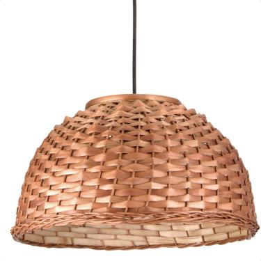 Imagem de Lustre Pendente Blumenau Bali Cesto Vime E27 Bivolt