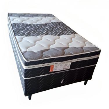 Imagem de Conjunto Box Paris Solteiro com Molas Ensacadas 88X188X68cm 2024 Topázio