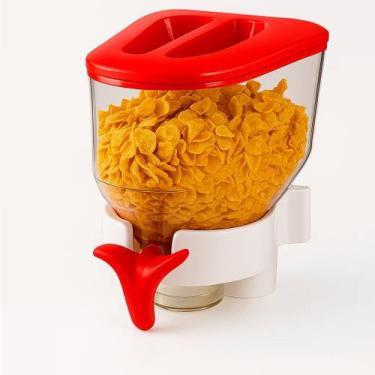 Imagem de Porta Grãos com Dosador 1,4L Dispenser de Parede Transparente para Coz