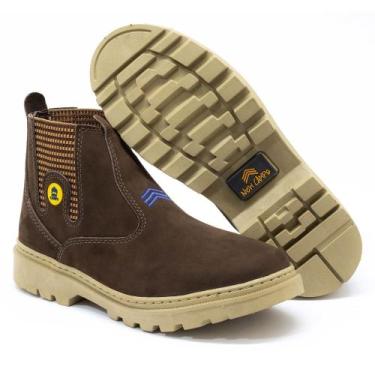 Imagem de Botina Bota Masculina Cano Curto Couro Legítimo New Sola Costurada - R