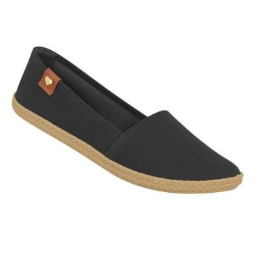 Imagem de Sapatilha Feminina Moleca Alpargata, Preto, 38