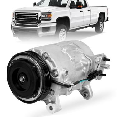 Imagem de Compressor de ar condicionado AC com embreagem adequado para Chevy Silverado 1500&GMC Sierra 1500 2014-2019, Silverado 2500 2014-2017, Cheyenne 2014-2018, Suburban&Tahoe&GMC Yukon XL 2015-2020