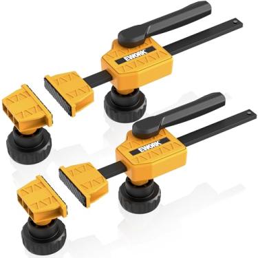 Imagem de Braçadeiras de bancada para cães – Grampos de madeira EWORK até 70 kg força de aperto – para bancada de trabalho orifício de cachorro de 19 mm, braçadeiras de borda, ferramentas e acessórios para marcenaria (pacote com 2)